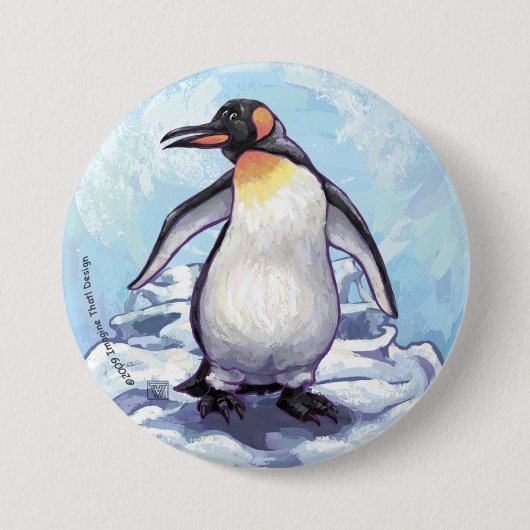 Penguin Gifts & Accessoires Ronde Button 7,6 Cm (Voorkant)