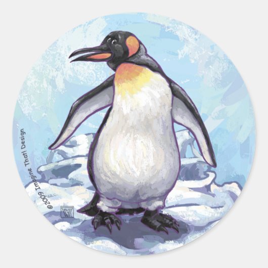 Penguin Gifts & Accessoires Ronde Sticker (Voorkant)
