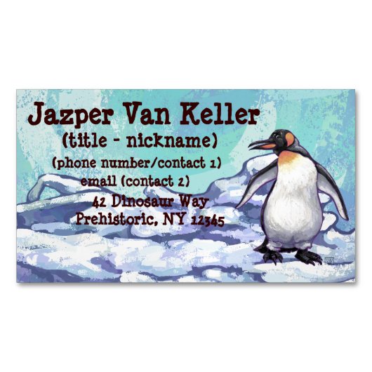 Penguin Gifts & Accessoires Visitekaartje Magneet (Voorkant)