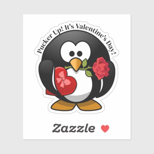 Penguin Gifts For Valentine's Day Sticker (Vel)