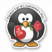 Penguin Gifts For Valentine's Day Sticker (Voorkant)