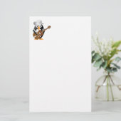 Penguin gitarist briefpapier (Staand voorkant)