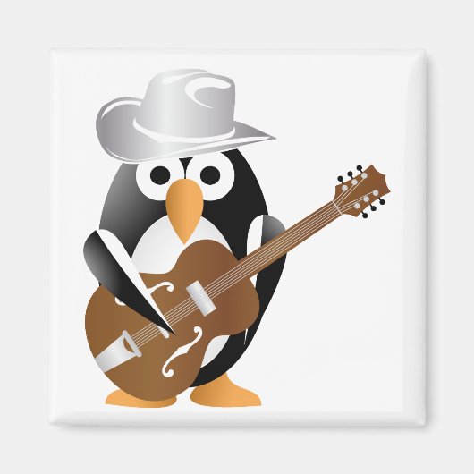 Penguin gitarist magneet (Voorkant)