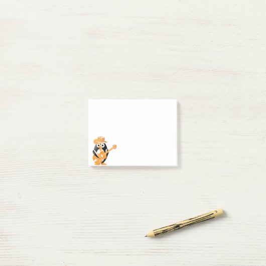 Penguin gitarist post-it® notes (Op bureau)