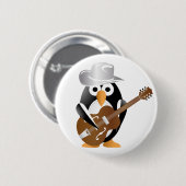 Penguin gitarist ronde button 5,7 cm (Voorkant /achterkant)