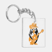 Penguin gitarist sleutelhanger (Voorkant Links)