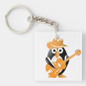 Penguin gitarist sleutelhanger (Voorkant)