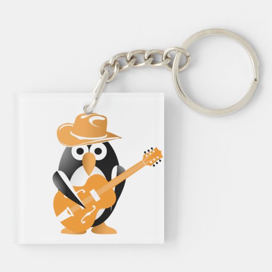 Penguin gitarist sleutelhanger (Achterkant)