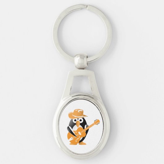 Penguin gitarist sleutelhanger (Voorkant)