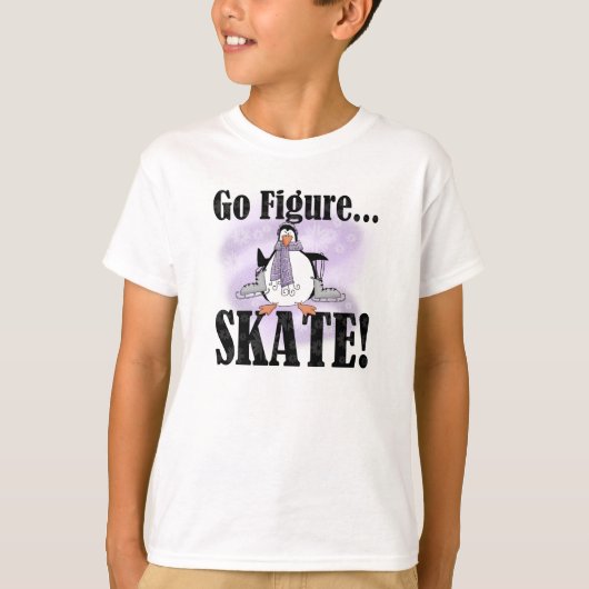 Penguin Go Figuur Schaats T-shirt (Voorkant)