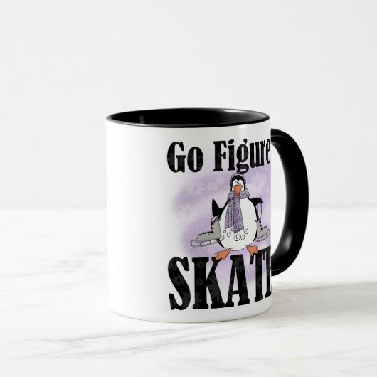 Penguin Go Schaats afbeelding Mok (Voorkant rechts)