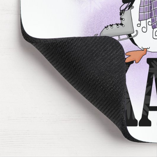 Penguin Go Schaats afbeelding Muismat (Hoek)