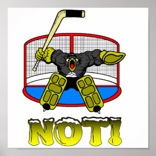 Penguin Goalie Poster