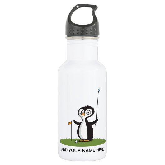 Penguin Golf Waterfles (Voorkant)