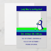 Penguin Golfing-uitnodiging Kaart (Voorkant / Achterkant)