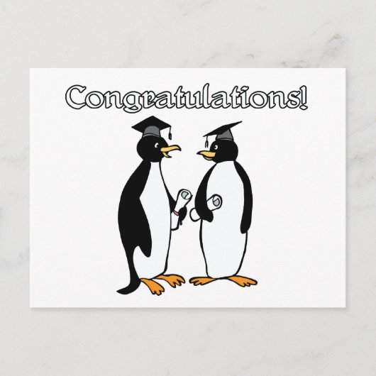Penguin Graduates Briefkaart (Voorkant)