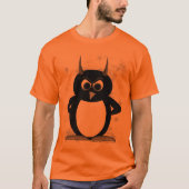 Penguin Gray Grungy Destroyed T-shirt (Voorkant)