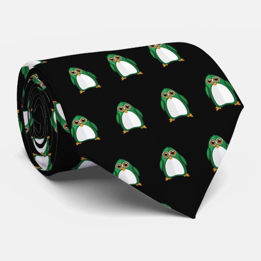 Penguin Green Stropdas (Opgerold)