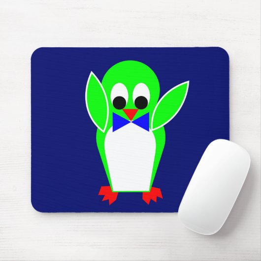 Penguin - groen muismat (Met muis)