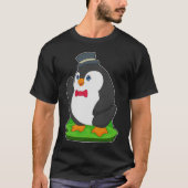 Penguin Groom Strikdas Bruiloft T-shirt (Voorkant)