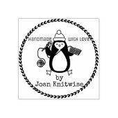 Penguin haak garen Kerstmis handgemaakt door Rubberstempel (Afrduk)