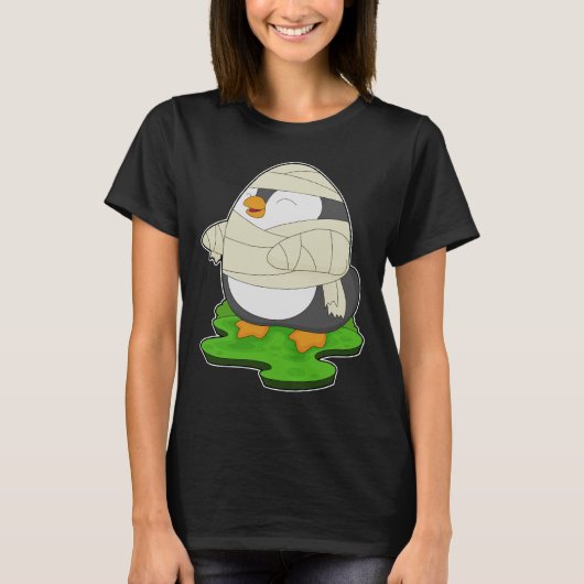 Penguin Halloween Mummy T-shirt (Voorkant)