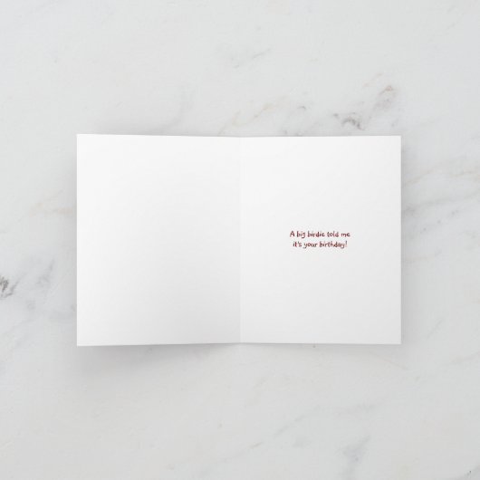 Penguin Happy Birthday kaart (Binnen)