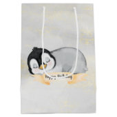 Penguin Happy Birthday Medium Cadeauzakje (Achterkant)