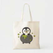 Penguin Happy Halloween Cauldron Bat Canvas tas (Voorkant)