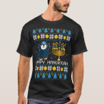 Penguin Happy Hanukkah Ugly Sweater Jewish Chanuka T-shirt<br><div class="desc">Pinguïn Gelukkig Chanoeka Lelijke Sweater Joodse Chanoeka Menorah</div>