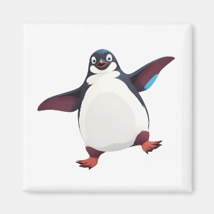 Penguin Happy Speelse Plezier Springen in de Lucht Magneet