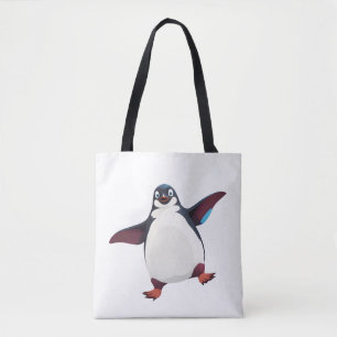 Penguin Happy Speelse Plezier Springen in de Lucht Tote Bag