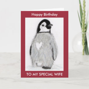 PENGUIN HEART BIRTHDAY VOOR IEDEREEN! PERSONALISER KAART
