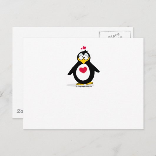 Penguin Heart Briefkaart (Voorkant / Achterkant)