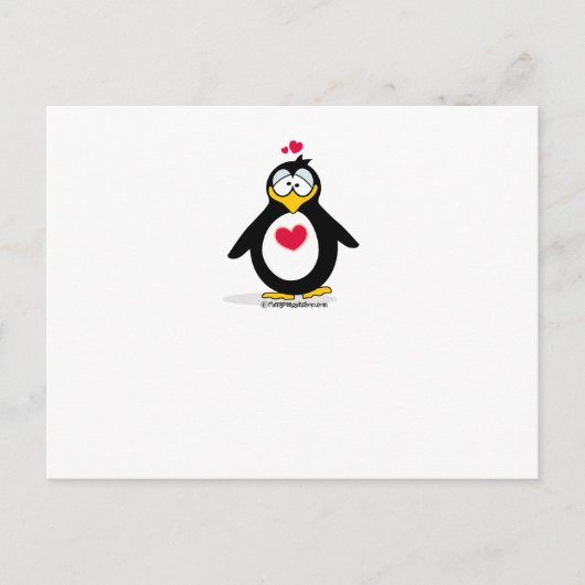 Penguin Heart Briefkaart (Voorkant)