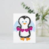 Penguin Heart Briefkaart (Staand voorkant)