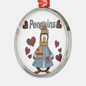 Penguin Heart Keepsake-Ornament Metalen Ornament (Links)