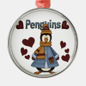 Penguin Heart Keepsake-Ornament Metalen Ornament (Voorkant)