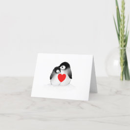Penguin Heart Valentijnsdag Card Feestdagen Kaart