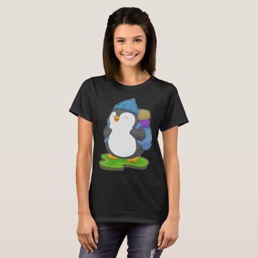 Penguin Hiker Rugzak T-shirt (Voorkant volledig)