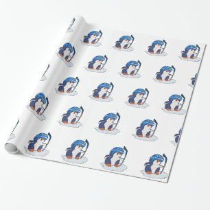 Penguin hockey   achtergrondkleur kiezen cadeaupapier