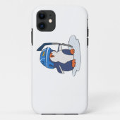 Penguin hockey | achtergrondkleur kiezen Case-Mate iPhone case (Achterkant)