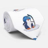 Penguin hockey | achtergrondkleur kiezen stropdas (Opgerold)