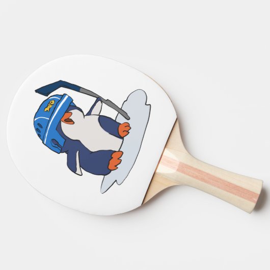 Penguin hockey | achtergrondkleur kiezen tafeltennisbatje (Zijkant)