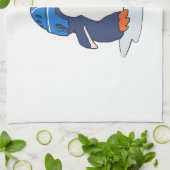 Penguin hockey | achtergrondkleur kiezen theedoek (Gevouwen)