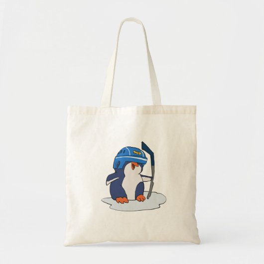 Penguin hockey | achtergrondkleur kiezen tote bag (Voorkant)