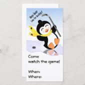 Penguin Hockey Invitation (Voorkant / Achterkant)