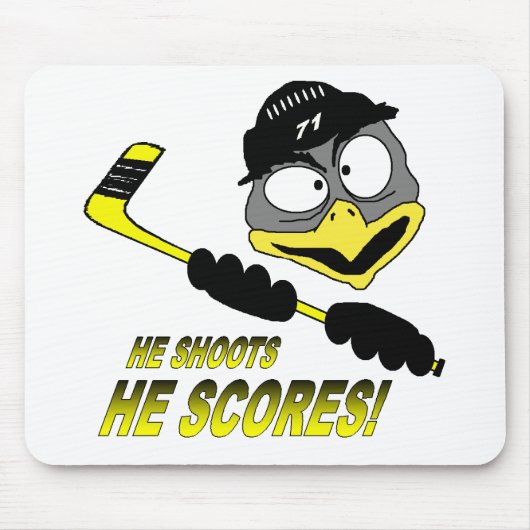 Penguin Hockey Mousepad Muismat (Voorkant)