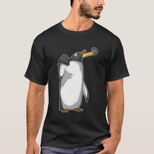 Penguin Hockey Stick Sport T-shirt (Voorkant)