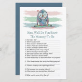 Penguin hoe goed je het baby shower game weet (Voorkant / Achterkant)